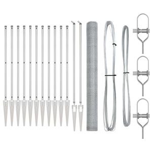 vidaXL Welded Wire Fence with Spikes 25 x 1.5 m (W x H)