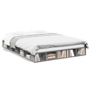 vidaXL Bed Frame without Mattress Grey Sonoma 150x200 cm
