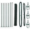 vidaXL Hexagonal Fence with Concrete Base 10 x 1 m PVC-Coated Steel