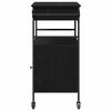 vidaXL Kitchen Trolley Black Oak 56 x 43 x 89.5 cm Engineered Wood