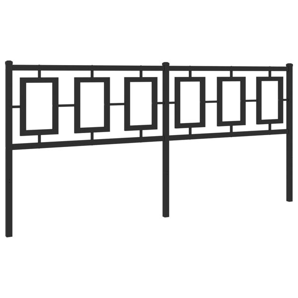 vidaXL Metal Replace Headboard Black 180 cm