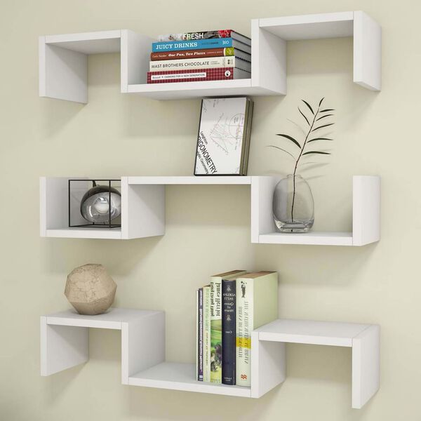 Homemania Wall Shelf Elegant 74.2x22x16.8cm White
