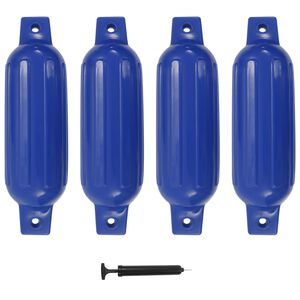 vidaXL Boat Fenders 4 pcs Blue 41x11.5 cm PVC