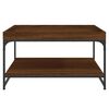 vidaXL Coffee Table Brown Oak 80x80x45 cm Engineered Wood and Iron