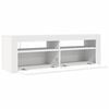 vidaXL TV Cabinet with LED Lights White 120x35x40 cm