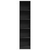 vidaXL Bookcase Black 40x24x176 cm Engineered Wood