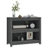 vidaXL Book Cabinet Grey 80x35x68 cm Solid Wood Pine