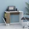 Homemania Computer Desk Paris 90x50x75 cm White and Walnut