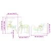 vidaXL LED Reindeers with 40 LEDs 5 pcs Multicoulur PET