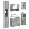 vidaXL Bathroom Furniture Set with Drawer with Shelf 5 pcs Grey Sonoma