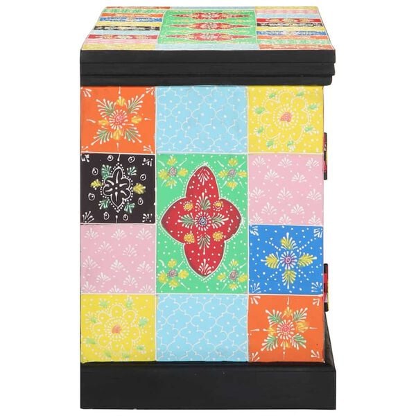 vidaXL TV Cabinet Multicolour 100 x 35 x 50 cm Solid Mango wood