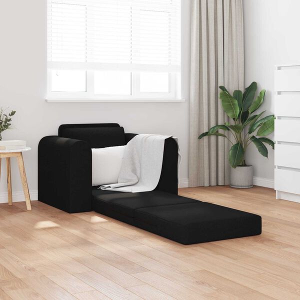 vidaXL Folding Sofa Bed Black 98 x 71 x 83 cm Fabric