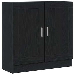 vidaXL Book Cabinet Black Oak 82.5 x 30.5 x 80 cm Engineered Wood