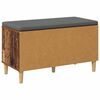 vidaXL Hall Bench with Cushion with Storage Old Wood 80 x 38 x 46 cm