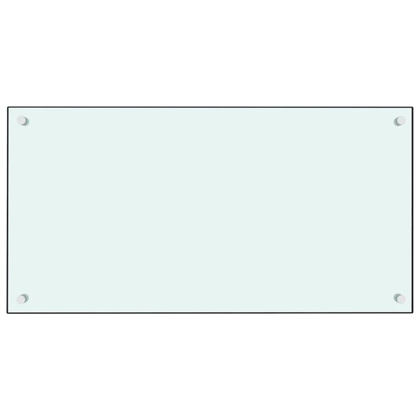 vidaXL Kitchen Backsplashes 2 pcs White 80x60 cm Tempered Glass