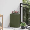 vidaXL Corner Planter Olive green 30 x 30 x 50 cm Steel