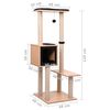 vidaXL Cat Tree with Sisal Scratching Mat 129 cm