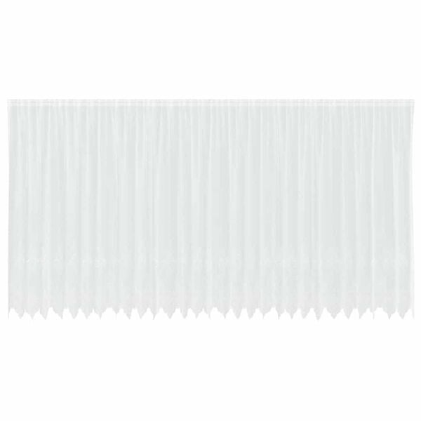 vidaXL Lace Curtain with Curtains Floral White 245 x 750 cm Polyester