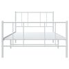 vidaXL Metal Bed Frame without Mattress with Footboard White 80x200cm