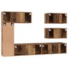 vidaXL TV Cabinet Set Wall-mounted 6 pcs Old Wood Engineered Wood