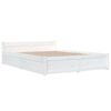 vidaXL Bed Frame without Mattress with Drawers White 140x200 cm (815045+815000)