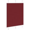 vidaXL Pleated Blind Bordeaux Red 110x150 cm Fabric Width 109.4 cm Polyester