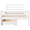 vidaXL Bed Frame without Mattress White 90x200 cm Solid Wood Pine