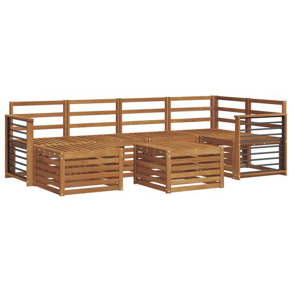 vidaXL Sofa Sets Natural Solid Acacia Wood