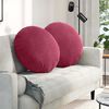 vidaXL Seat Cushions 2 pcs Wine Red &Oslash;80 x 29 cm Velvet