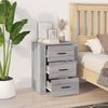 vidaXL Bedside Cabinet Grey Sonoma 50x36x60 cm Engineered Wood