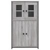 vidaXL Highboard Grey Sonoma 62x32x106.5 cm Engineered Wood