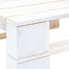 vidaXL Garden Pallet Ottoman Wood White