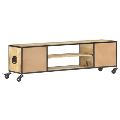 vidaXL TV Cabinet 130x30x39 cm Solid Mango Wood