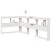vidaXL Bookcase Headboard L-Shaped White 90 cm Solid Wood Pine