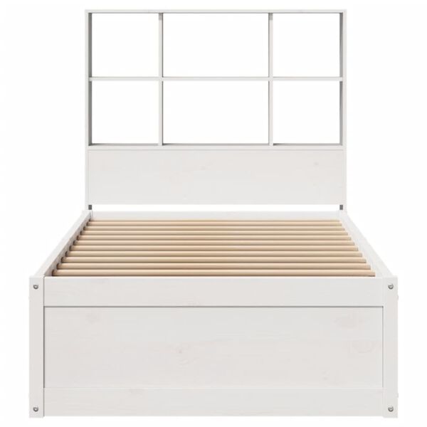 vidaXL Bed Frame without Mattress White 90x190 cm Single Solid Wood Pine
