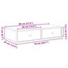 vidaXL Wall Shelf with Drawers White 80x34x17 cm Engineered Wood