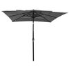 vidaXL 3-Tier Garden Parasol with Aluminium Pole Anthracite 2.5x2.5 m