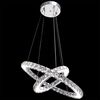 Double Ring LED Crystal Pendant Lamp 23.6 W