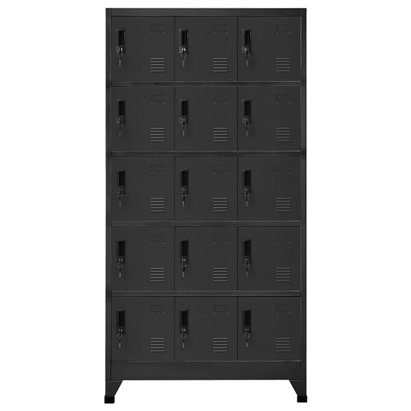 vidaXL Locker Cabinet Anthracite 90x40x180 cm Steel