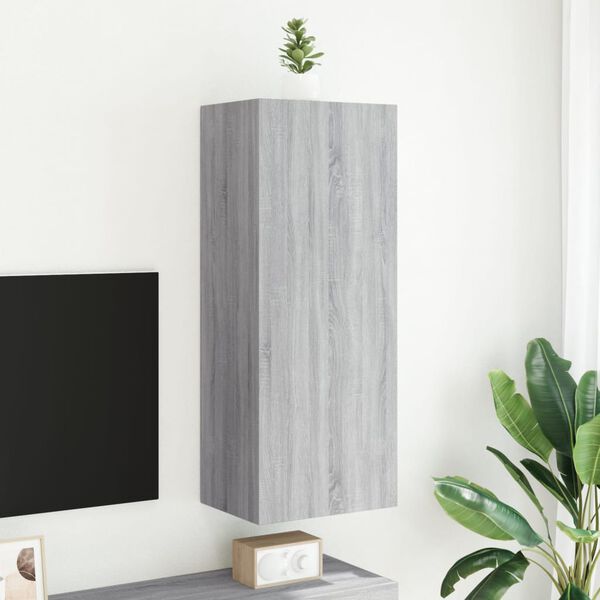 vidaXL TV Wall Cabinet Grey Sonoma 40.5x30x102 cm Engineered Wood