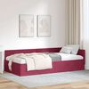 vidaXL Corner Bed Frame with Headboard Wine Red 100 cm x 200 cm Velvet