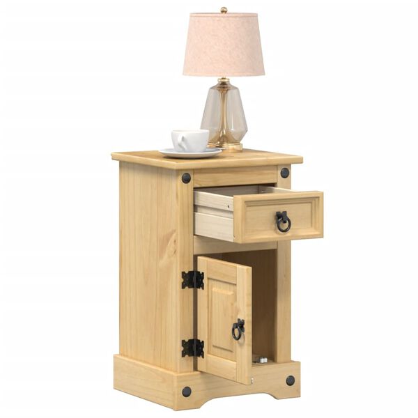 vidaXL Bedside Cabinet Corona 35x32.5x58 cm Solid Wood Pine