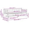 vidaXL Day bed with Headboard 3 pcs Wax Brown Solid Pine Wood