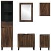 vidaXL Bathroom Furniture Set with Drawer 5 pcs White Engineered Wood