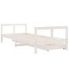 vidaXL Kids Bed Frame with Drawers White 80x200 cm Solid Wood Pine