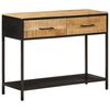 vidaXL Console Table 100x35x76 cm Solid Wood Mango and Iron