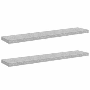 vidaXL Floating Wall Shelves 2 pcs Concrete Grey 120x23.5x3.8 cm MDF