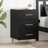 vidaXL Bedside Cabinet Black Oak 40 x 40 x 66 cm Engineered Wood