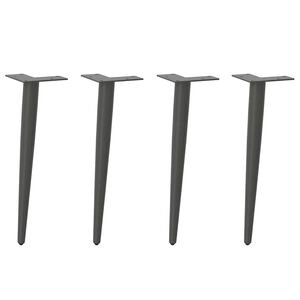 vidaXL Coffee Table Legs Conical Shape 4 pcs Anthracite 30-31 cm Steel