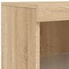 vidaXL Sideboard with LED Lights Sonoma Oak 202x37x100 cm